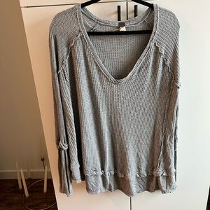 We The Free Oversized Waffle Top Medium